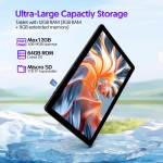 BAKEN Global Edition tablet PC de 10 polegadas, sistema Android 15, processador quad-core, 12 GB + 64 GB, suporta expansão de 1 TB, WiFi, 6000 mAh