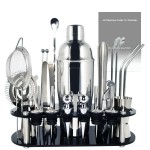 13-22Pcs 750ml 600ml Boston Cocktail Shaker Bar Ferramentas Wine Mixer Set Kit Bartender Ferramenta Cocktail Shaker com Titular