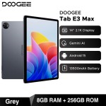 Versão global doogee tab e3 max tablet pc android 15 gemini ai 14 ''2.1k tela 8gb ram 256gb 13500mah bateria grande almofada inteligente