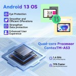 Uero mb1001 android 13 tablet 10 Polegada 6gb ram + 64gb rom 128gb expansível 5000mah display ips 5g wifi câmera dupla tablet pc presente