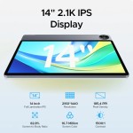 Versão global doogee tab e3 max tablet pc android 15 gemini ai 14 ''2.1k tela 8gb ram 256gb 13500mah bateria grande almofada inteligente