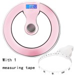 Balança de peso inteligente com display LCD, carregamento automático, recarregável, Bluetooth, gordura medida, energia leve, calorias