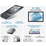 Versão global doogee u11 android 15 tablet 11 "ultra-claro 90hz display 16gb (4 +12) 128gb 8580mah bateria unisoc t606 octa-core