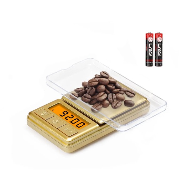 Mini balança de bolso 100g/0.01g, balança digital de grama com tampa, balança pequena de onça de viagem para alimentos, ervas, especiarias, ouro, joias