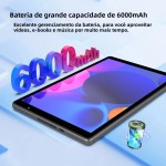 Mais recente tablet Android 14, tablet de 10 polegadas, processador Quad-core, 5G WiFi, 4 GB de ROM + 32 GB de RAM, resolução 1280 * 800, bateria de 6000 mAh