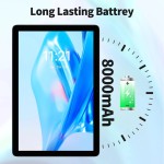 Tablet PRITOM TAB11 Android 14, 10 polegadas, Octa-Core, 5G WiFi6, 128GB, 8000mAh, display HD IPS, câmera dupla, Bluetooth, FM, TIPO C