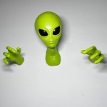 Arte de suspensão de parede alienígena verde, ufo, visitante, 51 áreas, organismo extraterrestre, monstro, estudo, sala de estar, ornamento, presente do amante