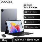 Versão global doogee tab e3 max tablet pc android 15 gemini ai 14 ''2.1k tela 8gb ram 256gb 13500mah bateria grande almofada inteligente