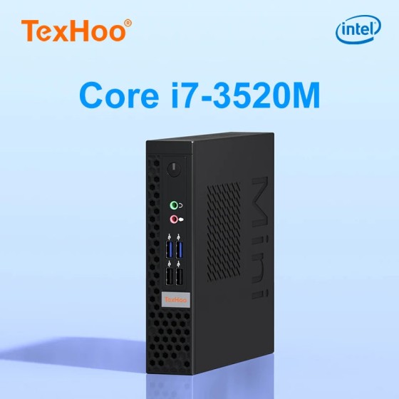 TexHoo Intel Corei7 i5 Gamer MINI PC Windows10 HDMI VGA Computador de mesa