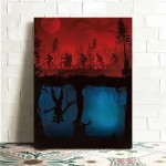 1pc arte da parede pinturas em tela de cabeça para baixo monstros pintura a óleo sobre tela arte da parede pintura decoração da parede casa sem moldura