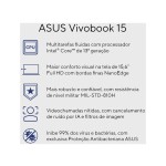 Notebook ASUS Vivobook 15 Intel Core i5 1334U 8GB RAM 512GB SSD 15,6" Full HD Windows 11 X1504VA-NJ3957W