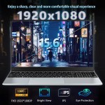 Leno novo 15.6 "portátil intel n95 windows11 32gb ddr4 2tb ssd 7500mah escritório notebook pc gamer com impressão digital retroiluminada