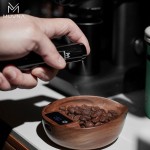 Pesador de grãos de café MUVNA, bandeja de exibição de pesagem de café expresso, balança eletrônica de fabricação manual de nogueira/precisa a 0,1g profissional