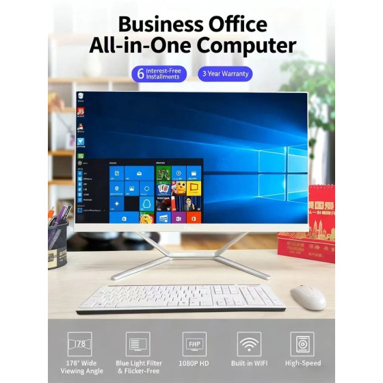 Aotesier i3 i5 i7 i9 aio computador desktop conjunto completo 21.5 23.8 27 32 Polegada novo pc de jogos suporte placa gráfica tudo em um computadores